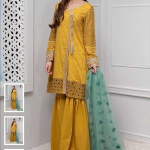 Maria B. Suit Mustard DW-2233